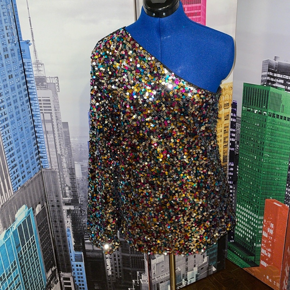 NWT Top multicolor sequence XXL